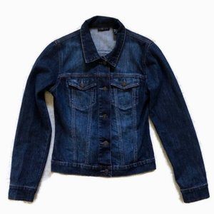 New York & Company Dark Wash Denim Jean Jacket